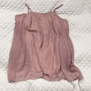 Rose pink long tank top size 2X